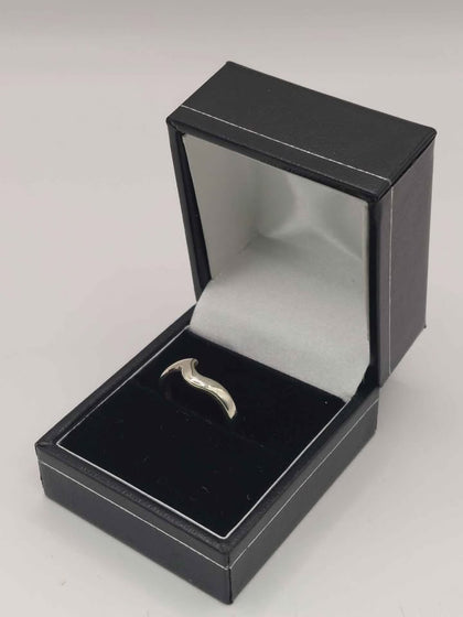 (375 Hallmarked&Tested), 2.4G White Gold Ring, Size K