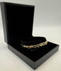 9CT XOXO STYLE BRACELET, 9.2G, YELLOW GOLD, 7”