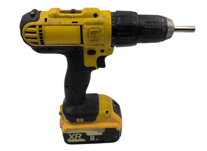 DeWalt 18 Volt Combi Drill with Screwdriver Bits and Replacement 18V 8.0Ah Battery 