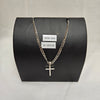 9ct White Gold 22" Chain and Cross Pendant