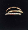 9ct Yellow & white gold triple ring style 5.6g Boxed size R full hallmarked