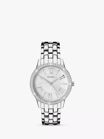 * Store Collection Only * Sekonda Charlotte Ladies Silver Bracelet Watch 40348 Boxed L:ike New