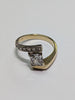 14CT CZ Ring - Size N 1/2