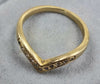 18ct Gold Diamond Wishbone Ring Size "N"