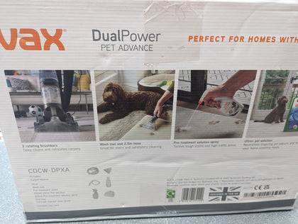 NEW VAX DUAL POWER PET  CARPET WASHER ADVANCE VACUUM CLEANER BOXED PRESTONBSTORE