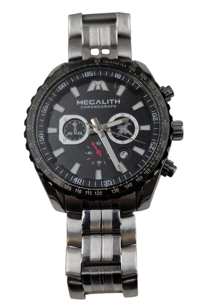 Megalith 8212 Military-Style Quartz Chronograph Stainless Steel Watch