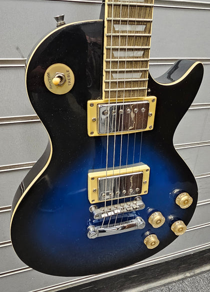 Rockburn Les Paul Electric Guitar  Blue / Black Sunburst