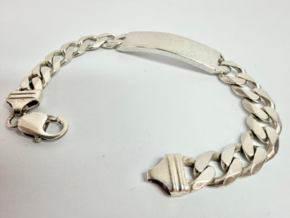 925 Silver Curb I.D Bracelet 9
