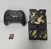 Nintendo Switch Blue & Black Controllers with Minecraft unboxed game, 128gb Memory Card & Game Controller