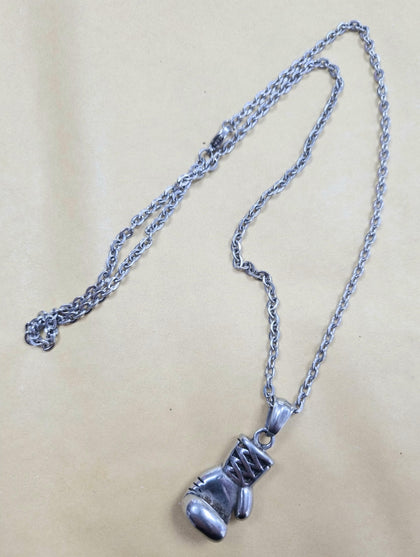 Stainless steel chain with boxing glove