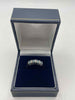 9ct Gold Ring With Clear and Blue Stones - O
