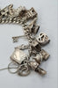 vintage Silver Charm Bracelet + 30 Charms