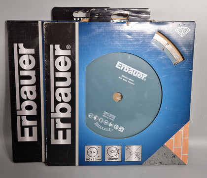 2 x Erbauer 300mm x 20mm Segmented diamond blade