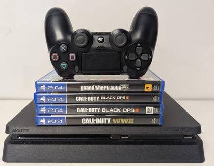 Sony PlayStation 4 500GB Slim Console & 4 Games