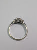 9CT WHITE GOLD WITH CZ STONES SIZE O