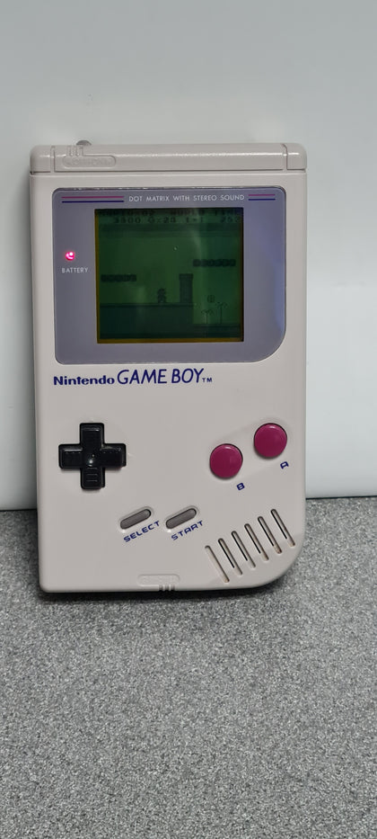 Nintendo Game Boy Grey Handheld System - DMG-01, Game & Light Magic