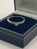 9ct White gold Ring With Clear Stones - Q