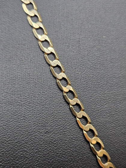 9CT YELLOW GOLD CURB CHAIN 21.5