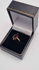 9ct Yellow Gold Garnet Ring With Marquise-Cut Red Gemstone – Size O – 3.72 Grams