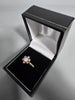 18CT Gold Ring 4G 375 With Flower Shape Stones 750 Size L