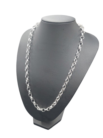 925 Hallmarked Silver Belcher Chain - 37.97g Weight, 24