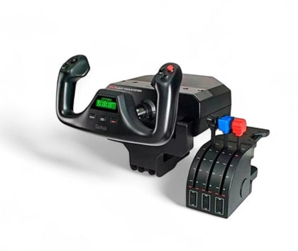 Saitek Yoke Flight Controller w/Logitech Flight Rudder Pedals
