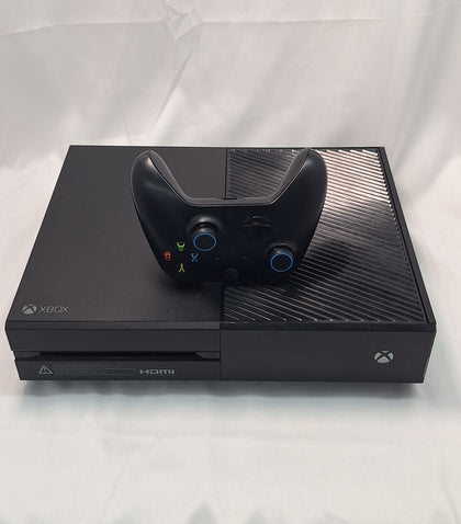 Microsoft Xbox One 500GB black console with 1 controller (new analogue grips) unboxed all leads