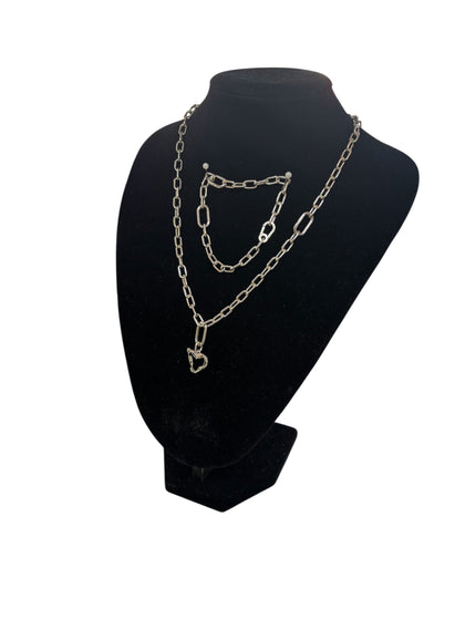 Pandora Link Chain Necklace and Bracelet - Pandora Heart Pendent