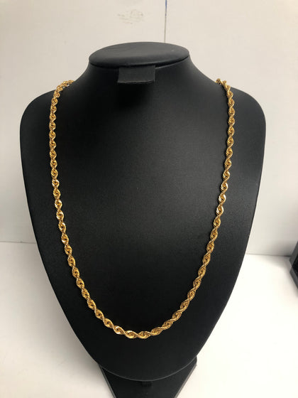 22ct gold rope chain, 25