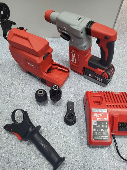Milwaukee 18V Brushless SDS-Plus Hammer Drill with FIXTEC Chuck with Dust extractor
