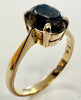 9ct yellow gold ring with smoky quartz stone size P 1/2