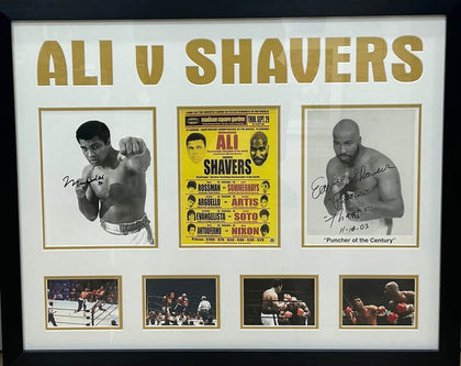 *COLLECTION ONLY* Mohammed Ali vs. Earnie Shavers Memorabilia Signed & Certificate Of Authentication - Thurs 29th 1977
