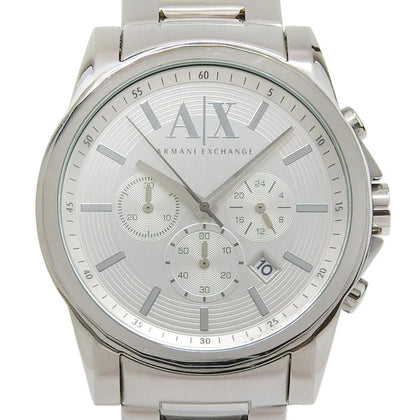 Armani Exchange AX2058 Men's Silver Stainless Steel Chronograph Watch ** Boxed **
