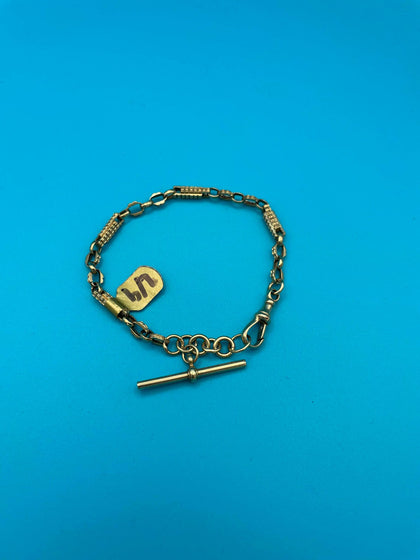 gold T-bar bracelet