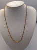 22ct Yellow Gold Singapore Twisted Chain Necklace With 9ct Clasp - 20" Long - 10.37 Grams