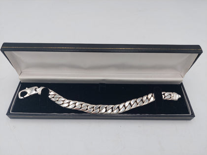 58.7g 925 Hallmarked Silver Bracelet - 8.5