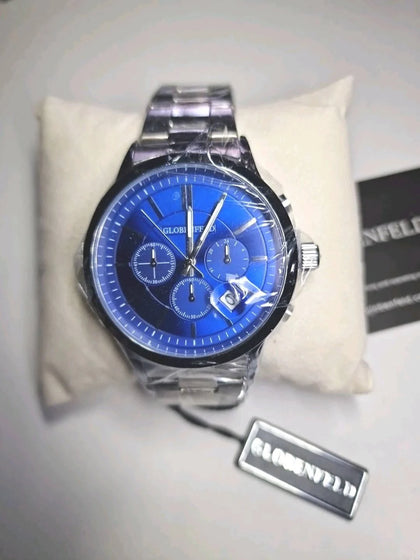 Globenfeld Limited Edition Marksman Silver Blue Hand Assembled Brand.