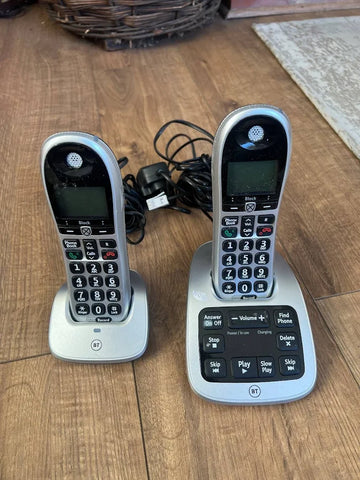 Bt 4600 Twin Big Button Cordless Home Phone Set - Working - Gb7o102d.