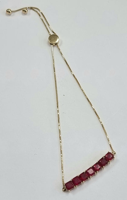 9ct Gold Ruby Tennis Bracelet