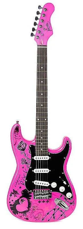 Jaxville Pink Punk Electric Guitar