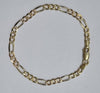 14ct Gold Figaro Bracelet 7.5"