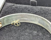 925 SILVER, BANGLE WITH LIFTING LOCK AND SMALL CHAIN, 6", 38.3G, BOXED