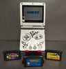 Nintendo Game Boy Advance SP AGS-001 Console, Tribal Silver with 3 games