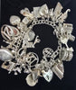 925 Silver Charm Bracelet with 32 Charms 98.1G 925