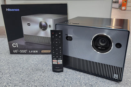 Hisense 4K Trichroma Mini Laser Projector - C1TUK - 65-300 - Boxed With Remote