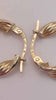 375 9ct Yellow gold small hoop earrings twist stryle Boxed 1.1g Boxed