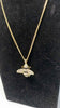 925 Sterling Silver Gold Plated Curb Chain Necklace With Manchester Bee - 18" Long - 9.53 Grams *BRAND NEW*