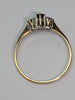9CT Gold diamond/black stone ring