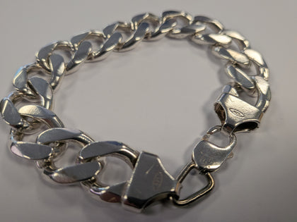 Heavy Silver Curb Bracelet