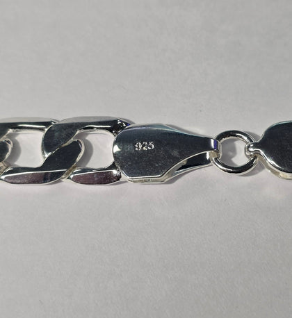 925 silver figaro Style Bracelet